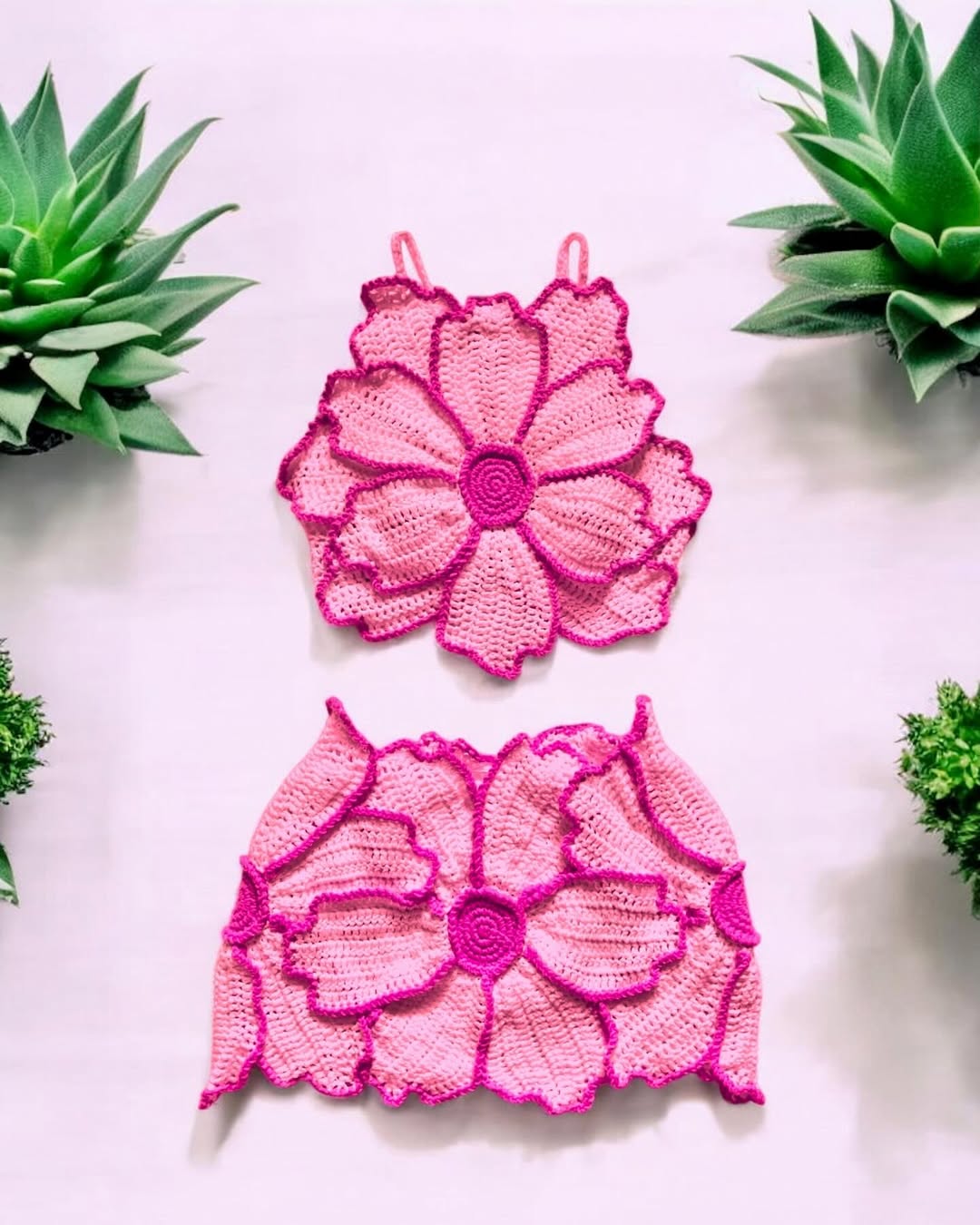 Flower Crochet Set Pattern (Top + Skirt) PDF FILE